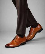 カーフレザーストレートチップシューズ